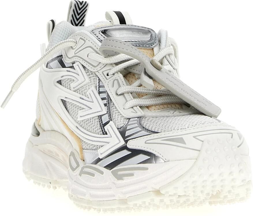 Off White Mesh Vegan Sneakers Ronde Neus White Heren - Foto 2