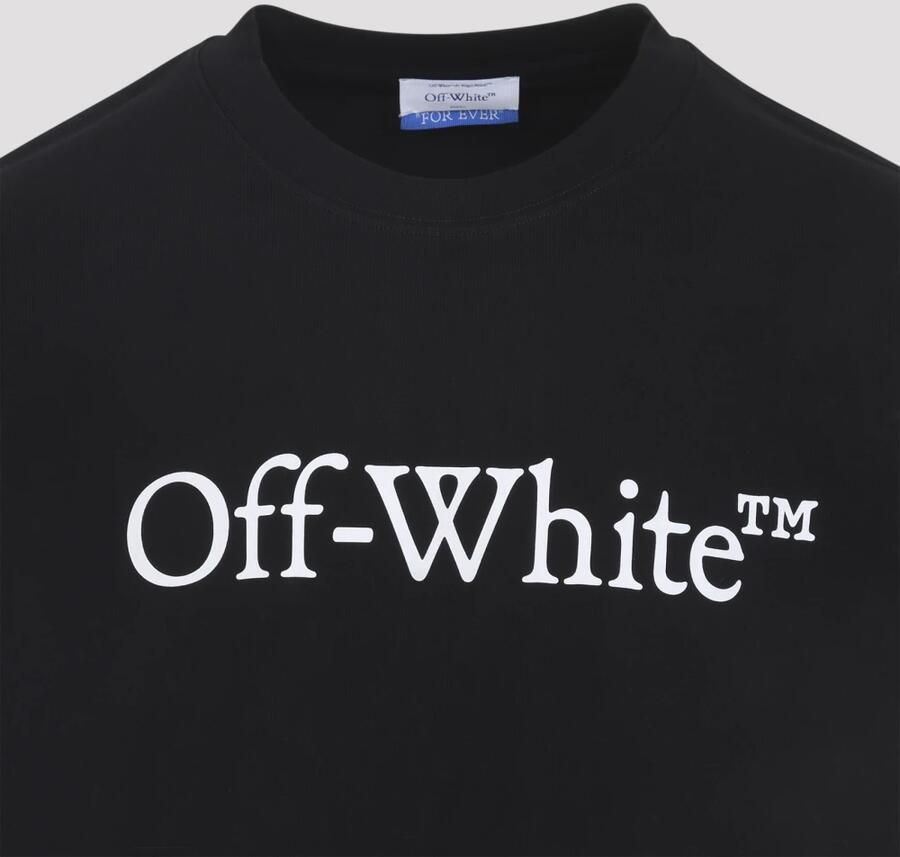 Off White Cotton Big Bookish Skate T-Shirt - Foto 2