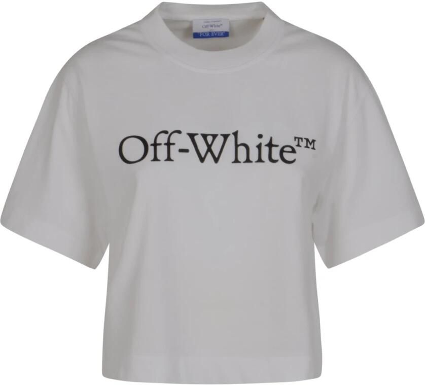 Off White Big Logo Bookish Crop Tee