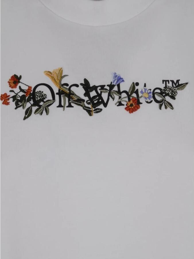 Off White Bookish Flowers Regular Tee - Foto 2