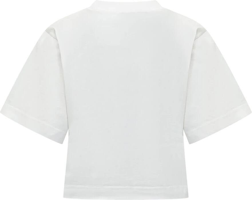 Off White Bookish Glowing Flower Crop T-shirt - Foto 2