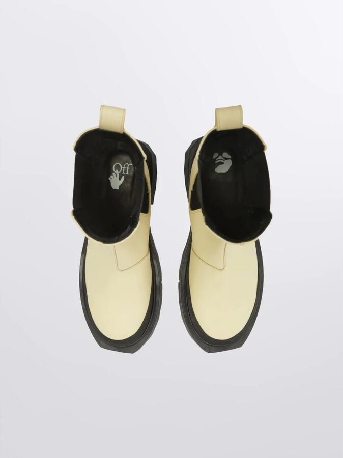 Off White Chelsea boots met zool met sponseffect - Foto 3