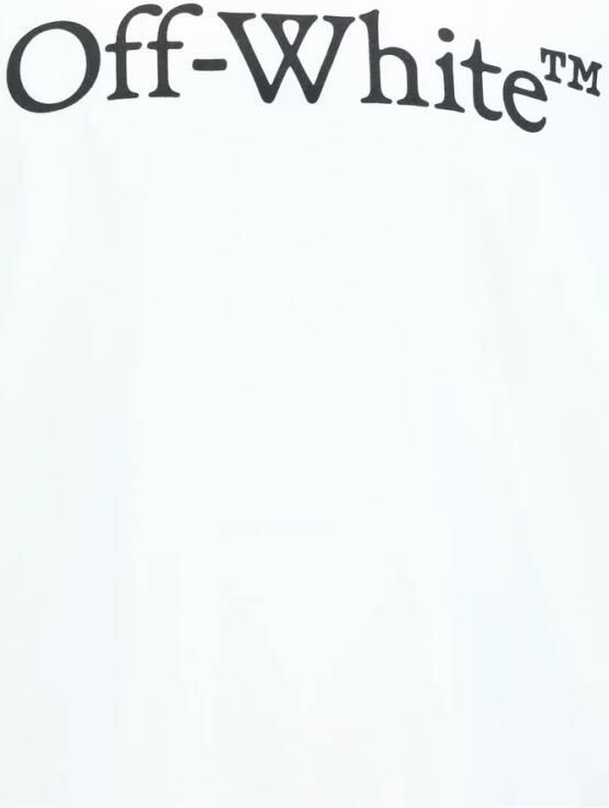Off White Cotton Big Bookish Skate T-Shirt - Foto 3