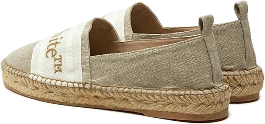 Off White Linnen Espadrilles voor Dames Beige Dames