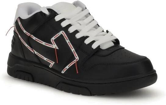 Off White Gestikte Pijl Leren Sneakers