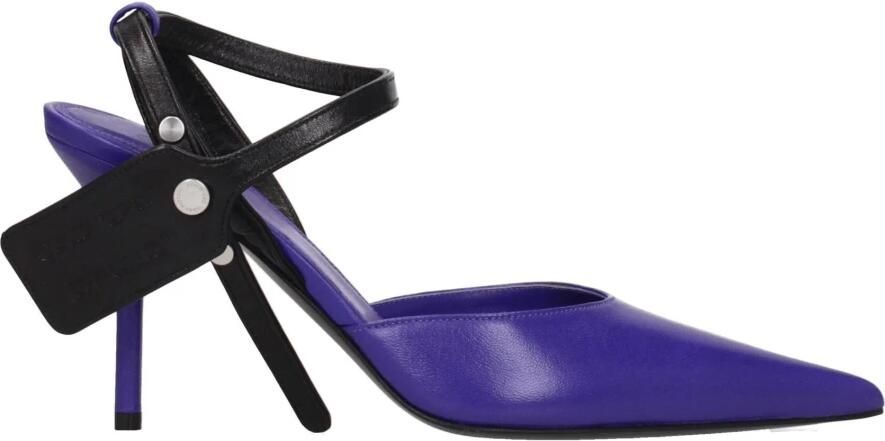 Off White Leren Pumps met Hoge Hak - Foto 2