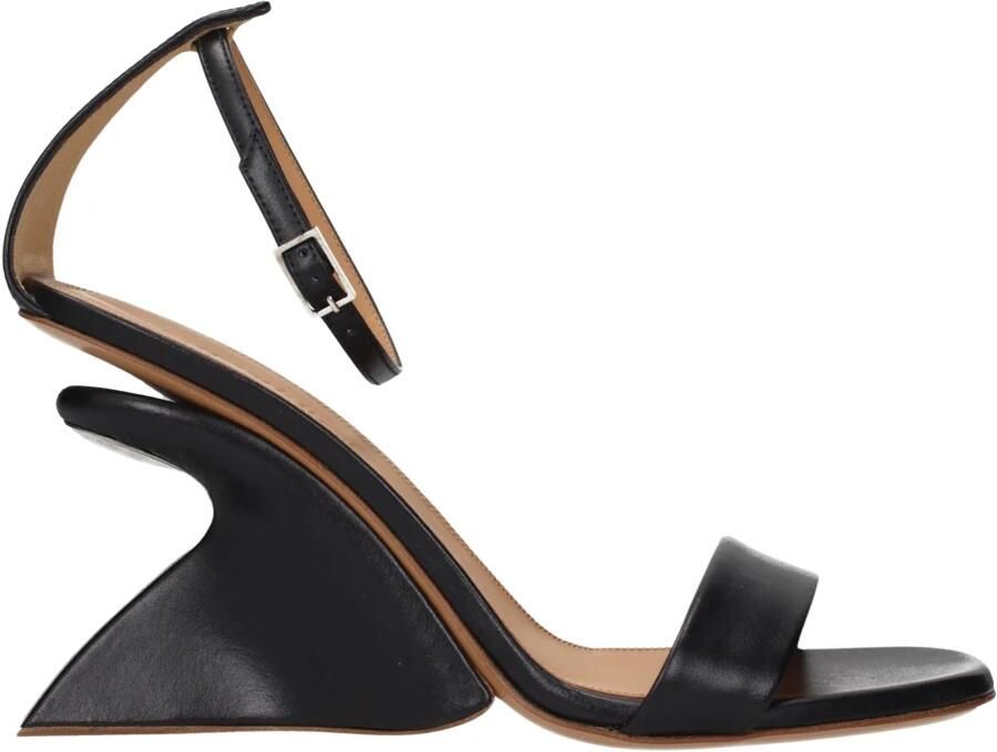 Off White Kruik wig sandalen Black Dames