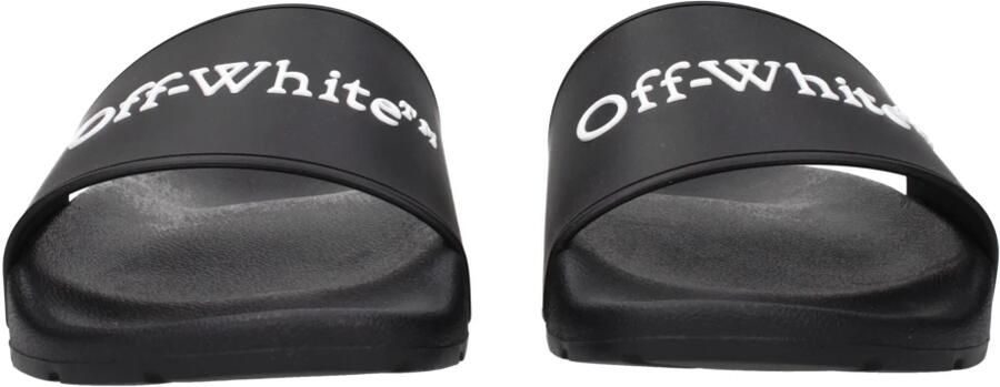 Off White Slides Bookish Black Heren