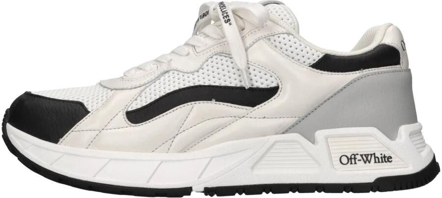 Off White Zwarte en witte hardloopschoenen White Heren
