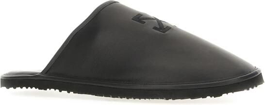 Off White Leren Pantoffels - Foto 2