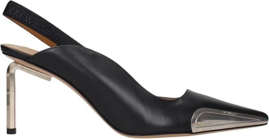 Off White Allen Frame Slingback Pumps