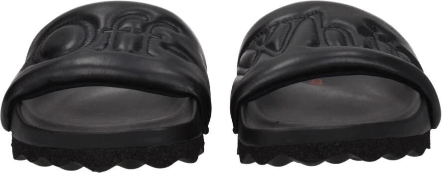 Off White Leren Slippers Sandalen - Foto 2