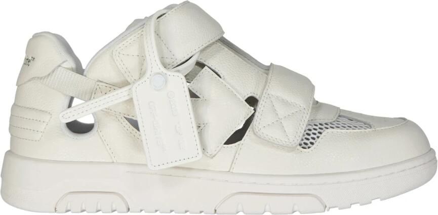 Off White Leren Sneakers
