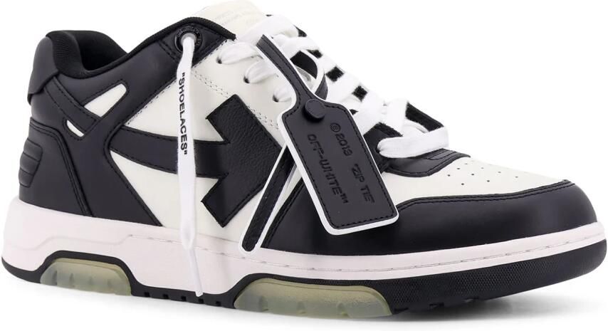 Off White Leren sneakers met iconische ritssluiting