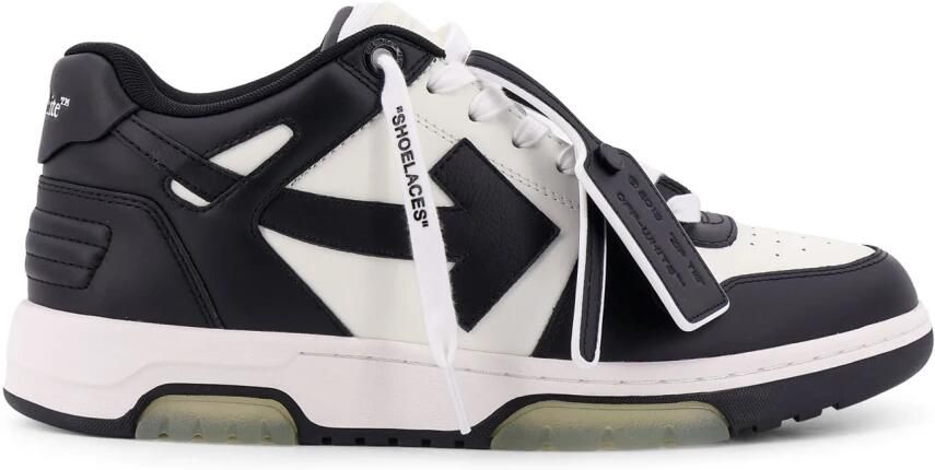 Off White Leren sneakers met iconische ritssluiting