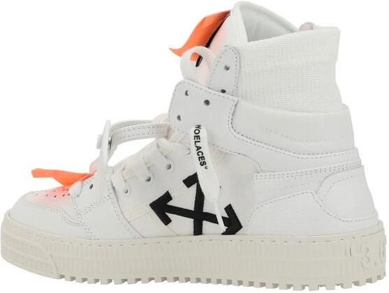 Off White Leren Sneakers met Pijl Logo