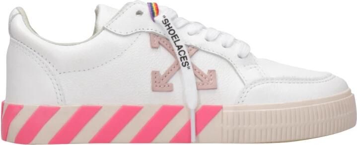Off White Low Vulcanized Leather Sneakers