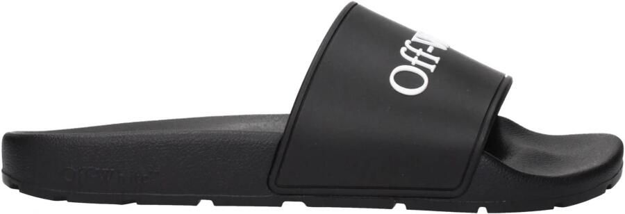 Off White Off-White Zwarte Katoenen Slippers - Foto 2