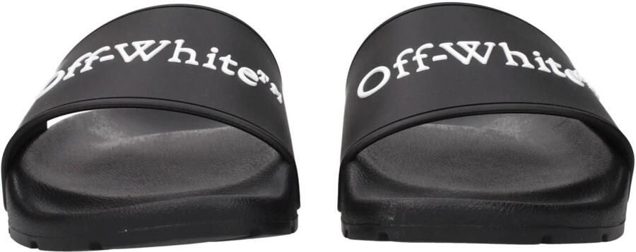 Off White Off-White Zwarte Katoenen Slippers