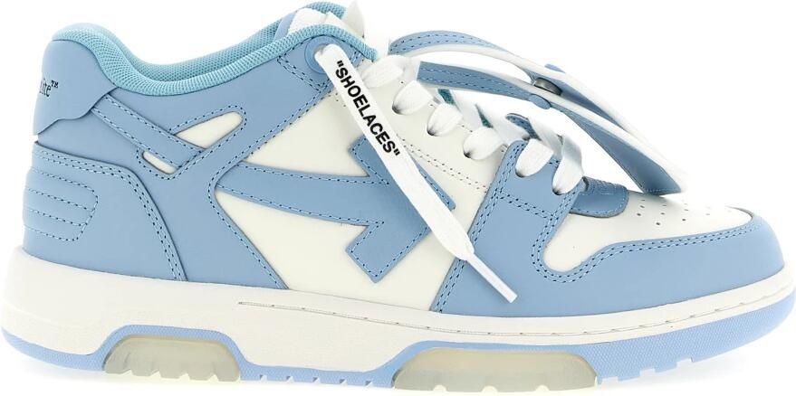 Off White Witte Sneakers Verhoog Stijl Luxe Mix Blue Dames