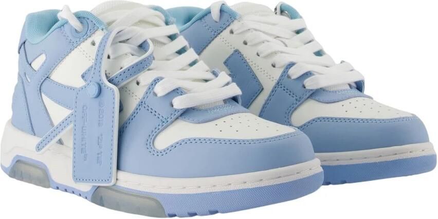 Off White Witte Sneakers Verhoog Stijl Luxe Mix Blue Dames