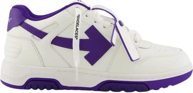 Off White Paarse en Witte Urban Sneakers