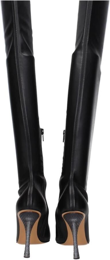 Off White Hoge laarzen Crystal Cuissard Black Dames