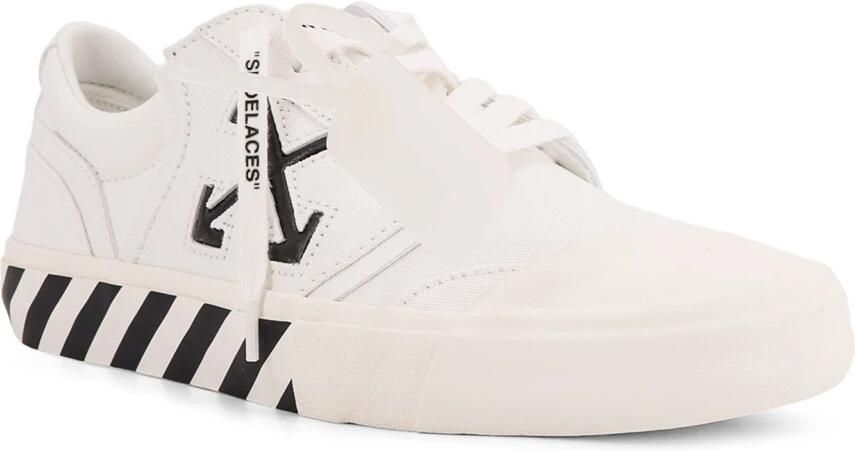 Off White Pijllogo Veters Canvas Sneakers