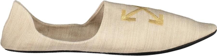 Off White Pointy Toe Slippers - Foto 2