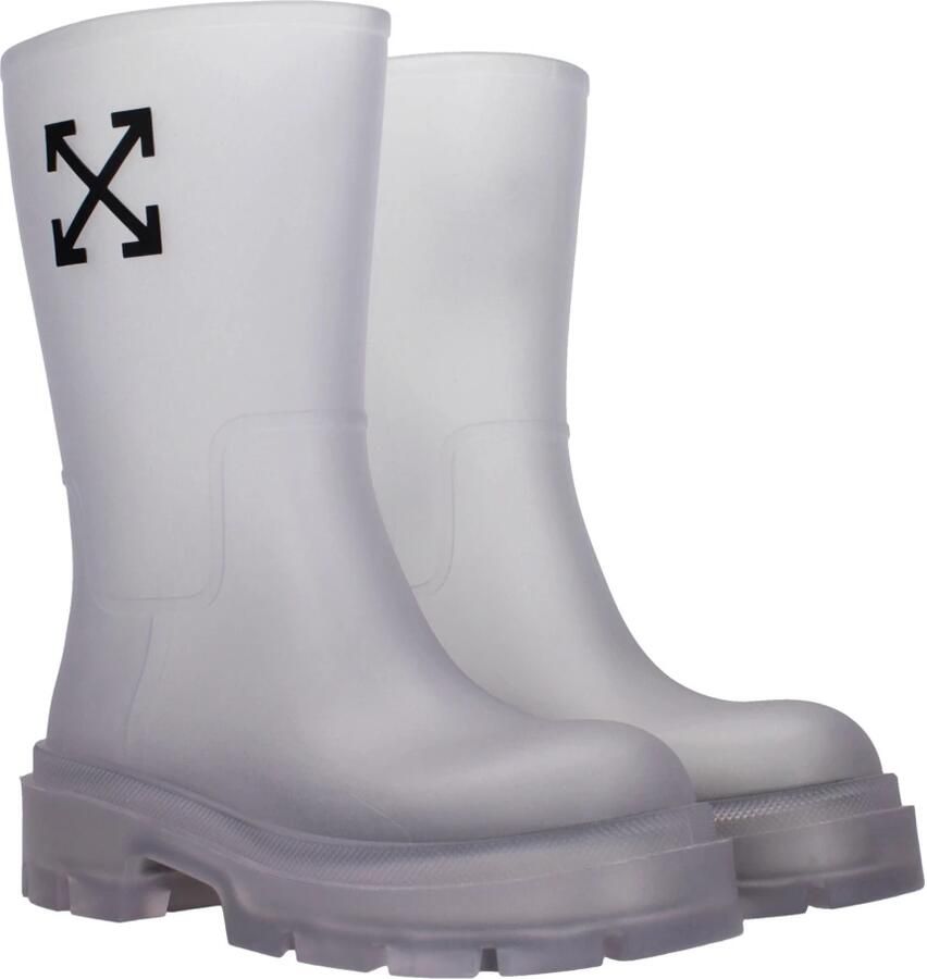 Off White Transparante PVC Enkellaarsjes - Foto 2