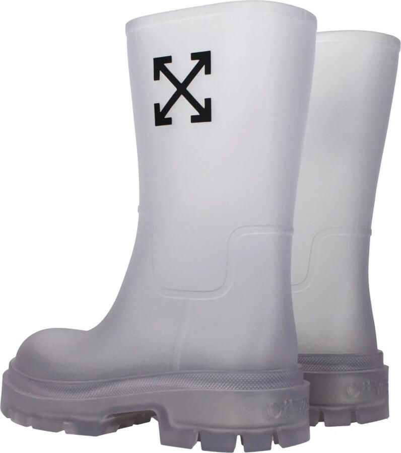 Off White Transparante PVC Enkellaarsjes - Foto 3