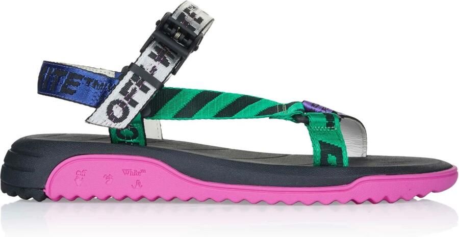 Off White Zwarte herensandalen stijlvol en comfortabel