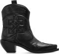 Off White Santiag Laarsjes met Hak - Zwart