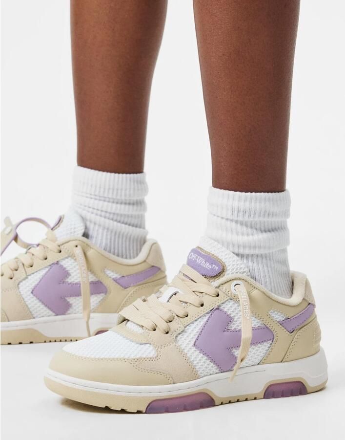 Off White Slim Out Of Office Logo Sneakers - Foto 3