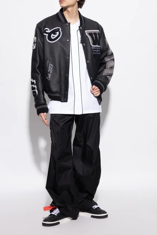 Off White Zwarte Sneakers met Iconische Pijl Patch - Foto 6