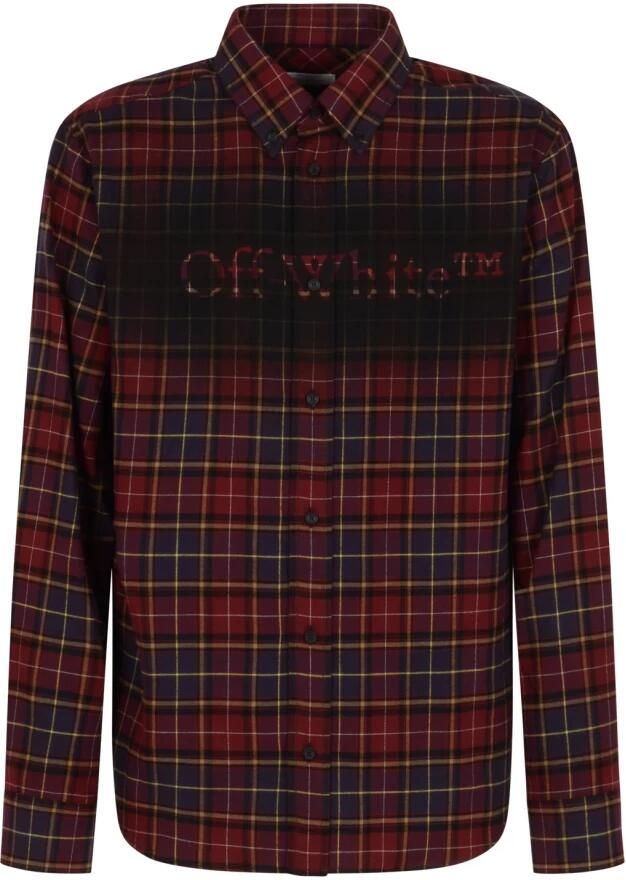 Off White Spray Book Check Flan Reg Shi