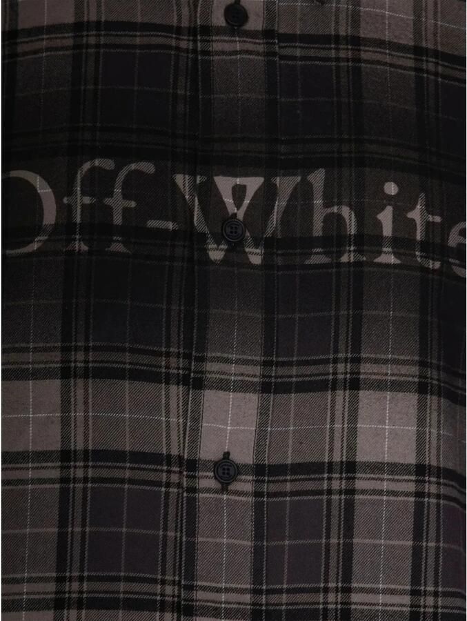 Off White Spray Book Check Flan Regular Shirt - Foto 2