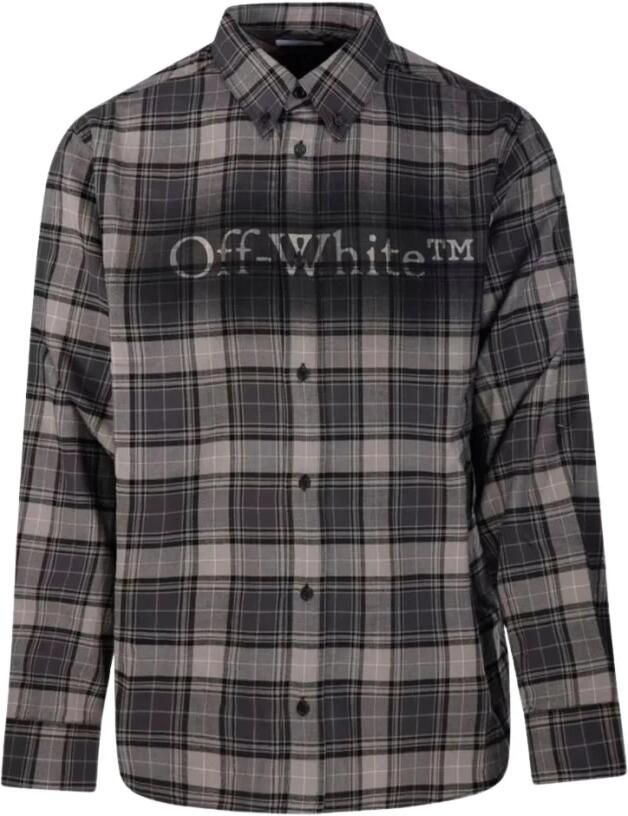 Off White Spray Book Check Flannel Shirt - Foto 2