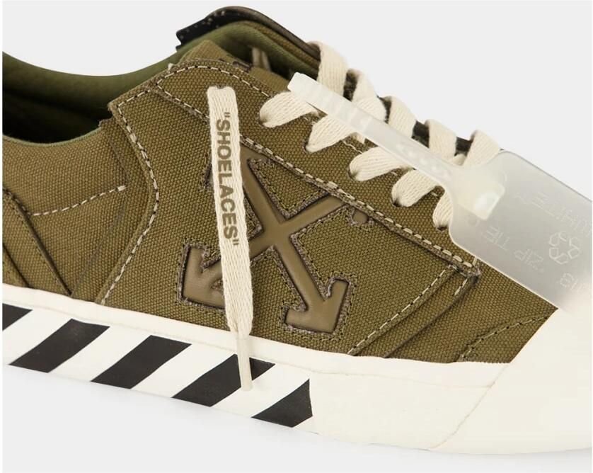 Off White Vulcanized Low-Top Sneakers