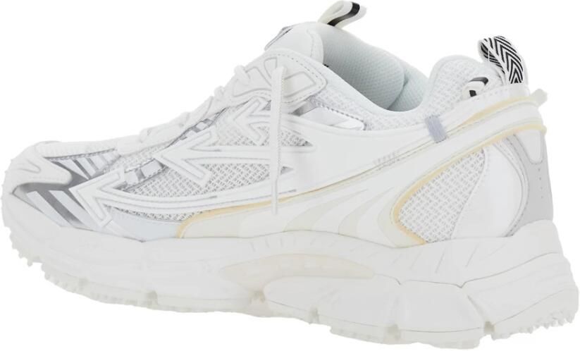 Off White Mesh Vegan Sneakers Ronde Neus White Heren - Foto 6