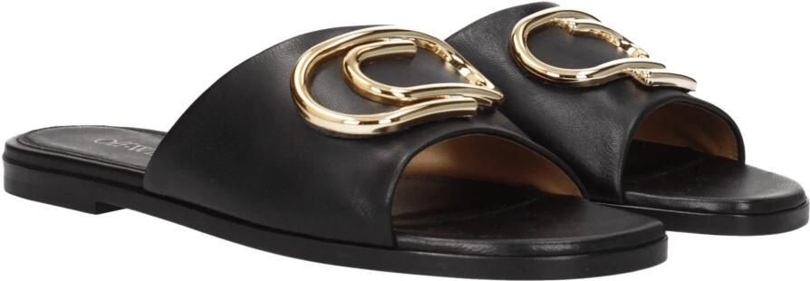 Off White Off-White Zwarte Leren Slippers - Foto 3