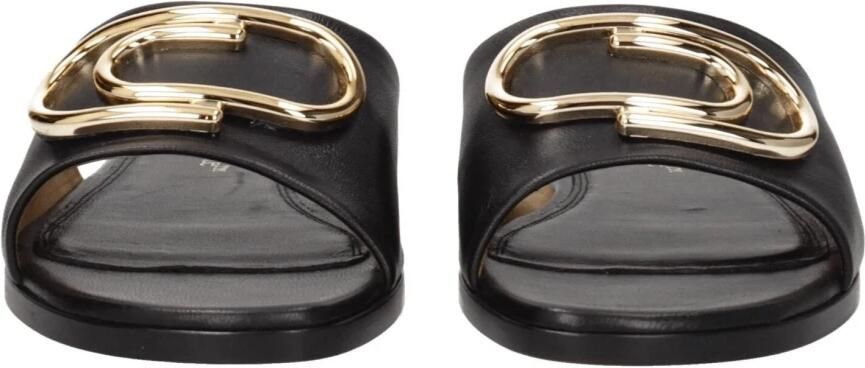 Off White Off-White Zwarte Leren Slippers - Foto 2