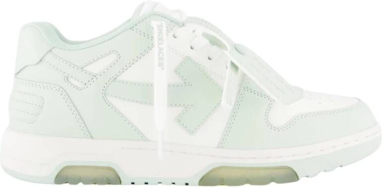 Off White Mintgroene leren sneakers Multicolor Heren