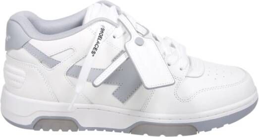 Off White Pijl Leren Sneakers Vetersluiting