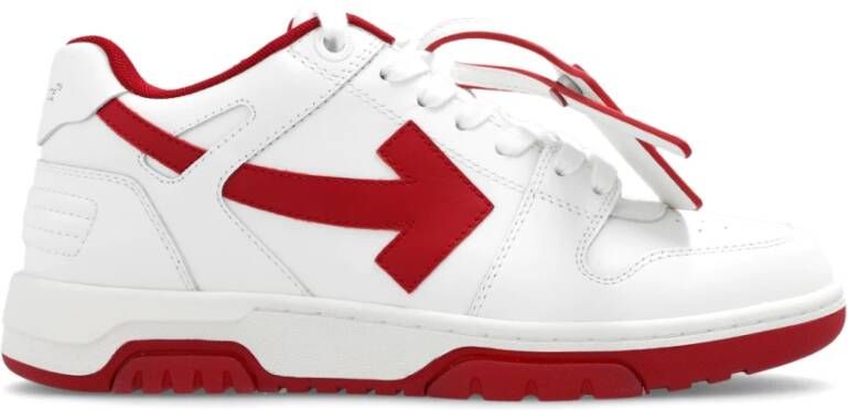 Off White Dames Out Of Office Sneaker Wit Rood White Dames