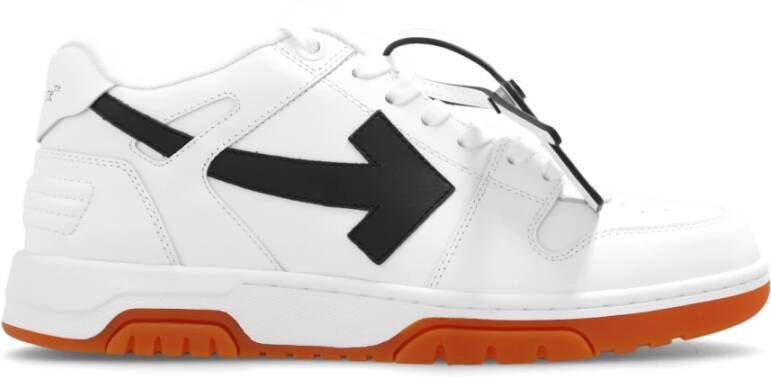 Off White Out Of Office Leren Sneakers White Heren