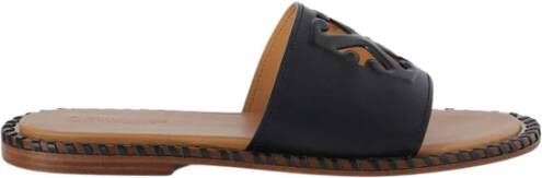 Off-White Leren slippers Zwart - Foto 1