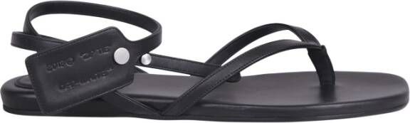 Off White Platte sandalen Zwart Dames