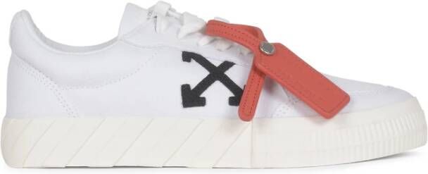 Off White Rode Vulcanized Sneakers met Handtekening Arrows White Dames