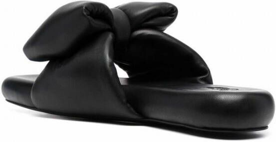Off-White Slippers met strik Zwart - Foto 1